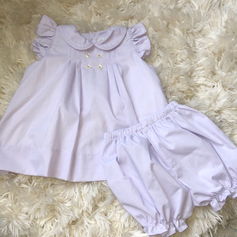 Proper Peony Lilac dress w/ matching bloomers